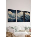 Artavessa 3 Parça Siyah Çerçeve Görünümlü Mdf Poster Tablo Seti - Set 4