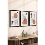 Artavessa 3 Parça Siyah Çerçeve Görünümlü Mdf Tablo Seti Set 11, 15 x 20