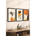 Artavessa 3 Parça Siyah Çerçeve Görünümlü Mdf Tablo Seti Set 15, 15 x 20