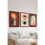 Artavessa 3 Parça Siyah Çerçeve Görünümlü Mdf Tablo Seti Set 22, 33 x 48