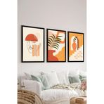 Artavessa 3 Parça Siyah Çerçeve Görünümlü Mdf Tablo Seti Set 24, 20 x 30