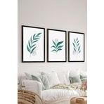 Artavessa 3 Parça Siyah Çerçeve Görünümlü Mdf Tablo Seti Set 30, 20 x 30