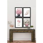 Artavessa 4 Parça Çerçeve Görünümlü Mdf Tablo Seti ART4CRVDK96, 13 x 17