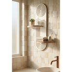 Artavessa Bohem Ahşap Dekoratif MDF Duvar Rafı - Modern Tasarım 2'li Raf Seti - Beyaz Renk 70x26 cm
