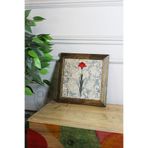 Artavessa Masif Ahşap Çerçeveli Taş Tablo Pano 26 x 26 cm - Ebru Sanatı 2, 26 x 26