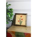 Artavessa Masif Ahşap Çerçeveli Taş Tablo Pano 26 X 26 Cm - Ebru Sanatı 5