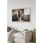 Artavessa Tek Parça Ahşap Çerçeve Görünümlü Ayı Baskılı MDF 48x33 cm Tablo - Model 27, 33 x 48