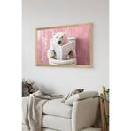 Artavessa Tek Parça Ahşap Çerçeve Görünümlü Ayı Baskılı MDF 48x33 cm Tablo - Model 58, 33 x 48