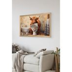 Artavessa Tek Parça Ahşap Çerçeve Görünümlü Boğa Baskılı MDF 20x30 cm Tablo - Model 59, 20 x 30