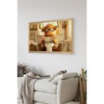 Artavessa Tek Parça Ahşap Çerçeve Görünümlü Boğa Baskılı MDF 48x33 cm Tablo - Model 55, 33 x 48