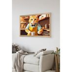 Artavessa Tek Parça Ahşap Çerçeve Görünümlü Kedi Baskılı MDF 20x30 cm Tablo - Model 15, 20 x 30