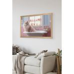 Artavessa Tek Parça Ahşap Çerçeve Görünümlü Kedi Baskılı MDF 20x30 cm Tablo - Model 29, 20 x 30
