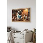 Artavessa Tek Parça Ahşap Çerçeve Görünümlü Köpek Baskılı MDF 20x30 cm Tablo - Model 16, 20 x 30
