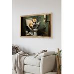 Artavessa Tek Parça Ahşap Çerçeve Görünümlü Köpek Baskılı MDF 20x30 cm Tablo - Model 24, 20 x 30