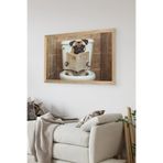 Artavessa Tek Parça Ahşap Çerçeve Görünümlü Köpek Baskılı MDF 20x30 cm Tablo - Model 30, 20 x 30