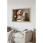 Artavessa Tek Parça Ahşap Çerçeve Görünümlü Köpek Baskılı MDF 20x30 cm Tablo - Model 33, 20 x 30