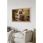 Artavessa Tek Parça Ahşap Çerçeve Görünümlü Köpek Baskılı MDF 20x30 cm Tablo - Model 39, 20 x 30