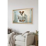 Artavessa Tek Parça Ahşap Çerçeve Görünümlü Köpek Baskılı MDF 20x30 cm Tablo - Model 47, 20 x 30