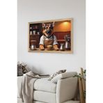 Artavessa Tek Parça Ahşap Çerçeve Görünümlü Köpek Baskılı MDF 20x30 cm Tablo - Model 6, 20 x 30