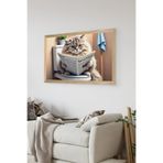Artavessa Tek Parça Ahşap Çerçeve Görünümlü Köpek Baskılı MDF 48x33 cm Tablo - Model 12, 33 x 48