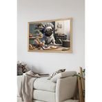 Artavessa Tek Parça Ahşap Çerçeve Görünümlü Köpek Baskılı MDF 48x33 cm Tablo - Model 22, 33 x 48