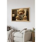 Artavessa Tek Parça Ahşap Çerçeve Görünümlü Köpek Baskılı MDF 48x33 cm Tablo - Model 32, 33 x 48
