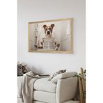 Artavessa Tek Parça Ahşap Çerçeve Görünümlü Köpek Baskılı MDF 48x33 cm Tablo - Model 34, 33 x 48
