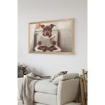 Artavessa Tek Parça Ahşap Çerçeve Görünümlü Köpek Baskılı MDF 48x33 cm Tablo - Model 35, 33 x 48