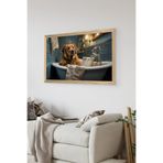 Artavessa Tek Parça Ahşap Çerçeve Görünümlü Köpek Baskılı MDF 48x33 cm Tablo - Model 36, 33 x 48