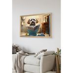 Artavessa Tek Parça Ahşap Çerçeve Görünümlü Köpek Baskılı MDF 48x33 cm Tablo - Model 37, 33 x 48