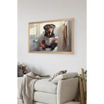 Artavessa Tek Parça Ahşap Çerçeve Görünümlü Köpek Baskılı MDF 48x33 cm Tablo - Model 46, 33 x 48