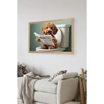 Artavessa Tek Parça Ahşap Çerçeve Görünümlü Köpek Baskılı MDF 48x33 cm Tablo - Model 5, 33 x 48