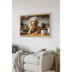 Artavessa Tek Parça Ahşap Çerçeve Görünümlü Köpek Baskılı MDF 48x33 cm Tablo - Model 9, 33 x 48