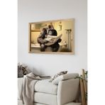 Artavessa Tek Parça Ahşap Çerçeve Görünümlü Orangutan Baskılı MDF 48x33 cm Tablo - Model 54, 33 x 48
