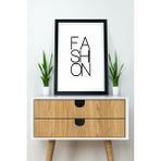 Artavessa Tek Parça Çerçeve Görünümlü Yazılı Mdf Tablo "fashion" - 33 x 48 - Beyaz - Siyah