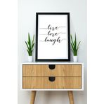 Artavessa Tek Parça Çerçeve Görünümlü Yazılı Mdf Tablo "Live Love Laugh"