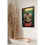 Artavessa Tek Parça Siyah Çerçeve Görünümlü Kedi Baskılı MDF 20x30 cm Tablo - Model 16, 20 x 30