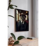 Artavessa Tek Parça Siyah Çerçeve Görünümlü Kedi Baskılı MDF 20x30 cm Tablo - Model 20, 20 x 30