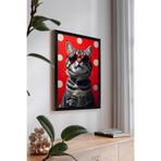 Artavessa Tek Parça Siyah Çerçeve Görünümlü Kedi Baskılı MDF 20x30 cm Tablo - Model 8, 20 x 30