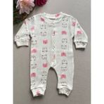 Artci Collection Bebek Tulum - Kedi - Pembe - 0 - 3 Ay