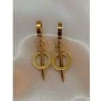 ArtConsept Kadın Cartier Model Gold Çivili Çelik Küpe Art41321