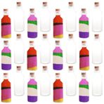 ArtCreativityTM Mantarlı Plastik Kum Sanatı Şişeleri - Kum Sanatı için 24-2 Oz Şeffaf Konteyner Paketi, Şişede Mesaj, Düğün Davetiyeleri, Çocuklar için Eğlenceli Sanat ve El Sanatları Malzemeleri - Kum