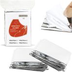 ArtCute Acil Durum Battaniyeleri Mylar Termal Battaniye, Uzay Battaniyeleri Hayatta Kalma Mylar Battaniye Açık Hava, Yürüyüş, Kampta Hayatta Kalma için Mükemmel, 210,8 cm x 160 cm
