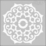 Artdeco 111 Geometrik Göbek Desen 30x30 cm Stencil Boyama Şablonu