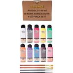 Artdeco 140 Ml Ana Renkler Akrilik Boya 10'lu Set - Fırça