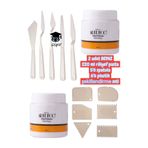 Artdeco 2 adet 220 ml beyaz rölyef pasta 5'li spatula 6'lı plastik şekillendirme seti