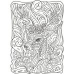 Artdeco 30X40 cm Ceylan Gazel Desenli Tuval