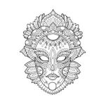 Artdeco 30X40 cm Maske Desenli Tuval