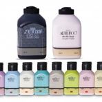 Artdeco Akrilik Boya 8x75ml Pastel Smoky + Beyaz + Siyah 500ml 10 Renk Set