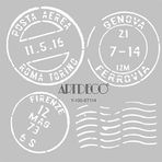 Artdeco İtalyan Posta Pulu 114 30x30 cm Stencil